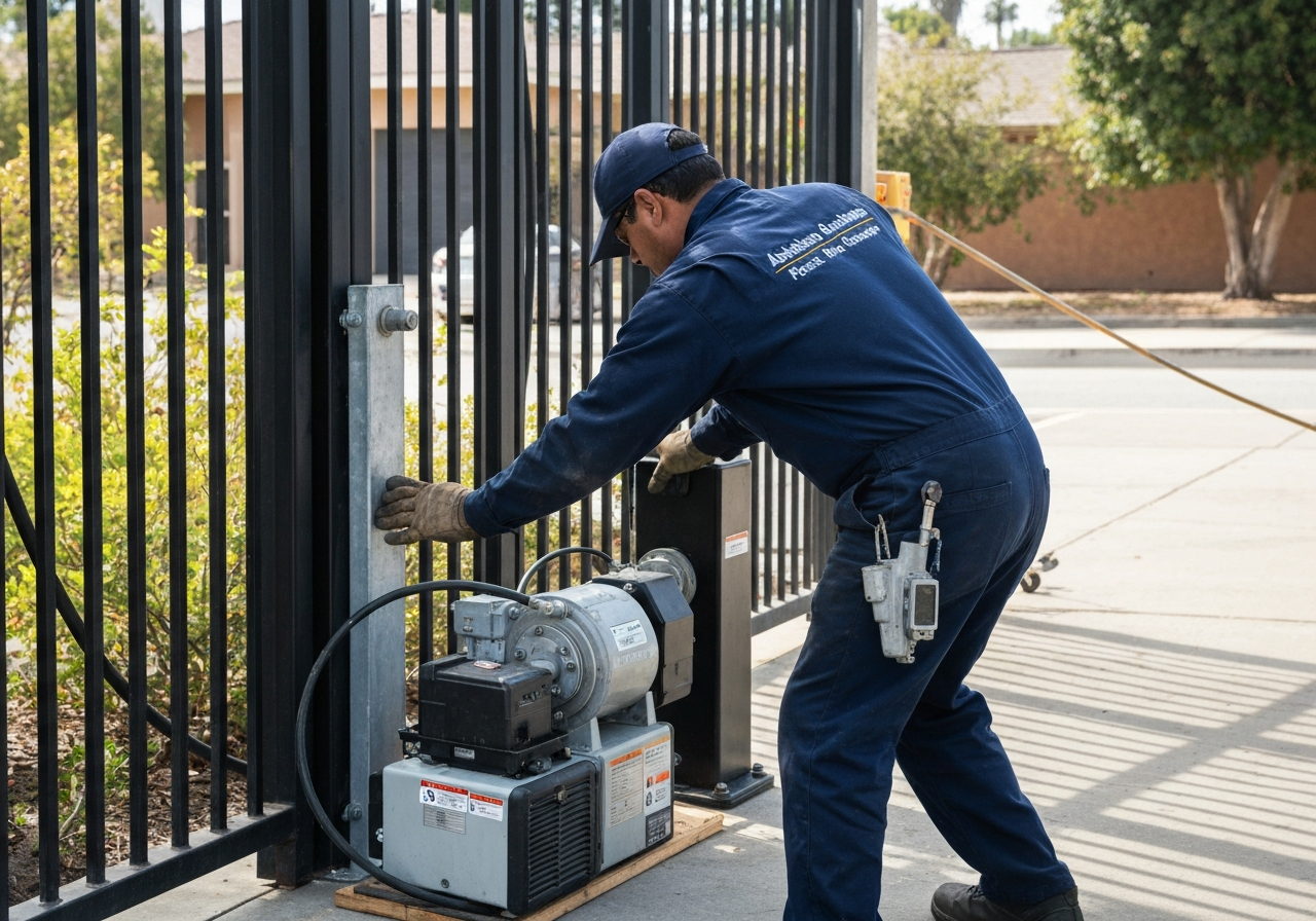 Gate motor and opener repair by a professional technician