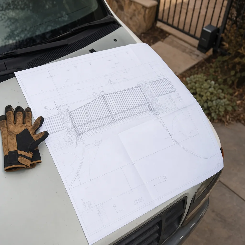 Illustration for driveway gate installation near me