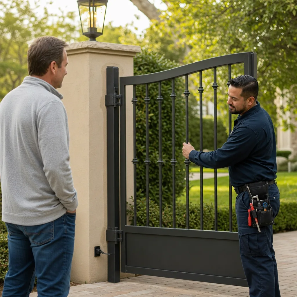 Illustration for driveway gate repair near me
