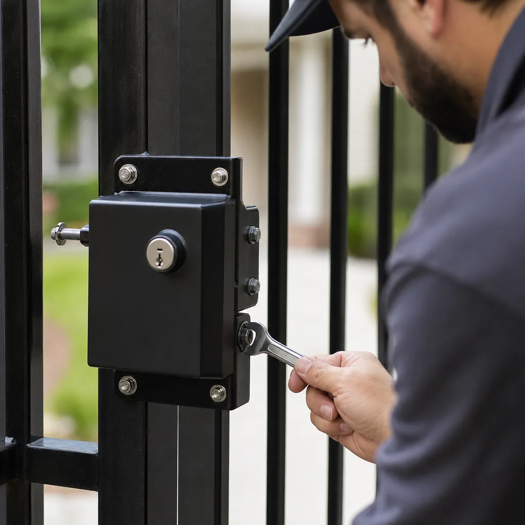 Illustration for security gate installation